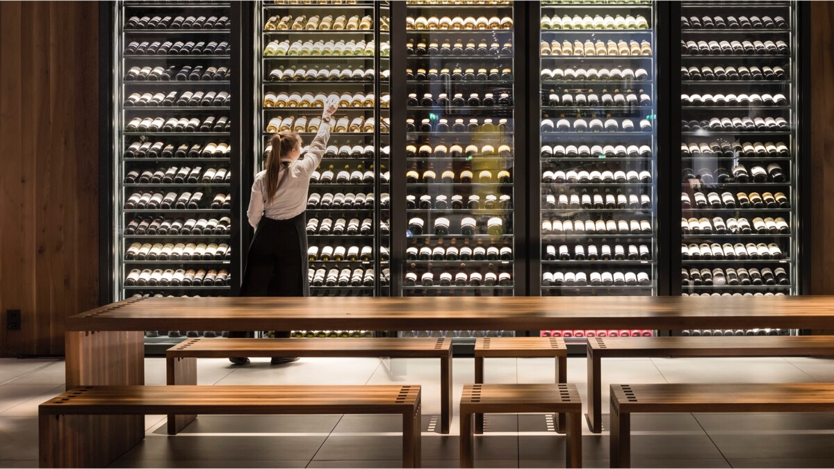 Wine cabinet at the Estrel Atrium